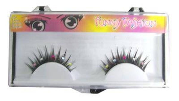 Cils avec pierres précieuses