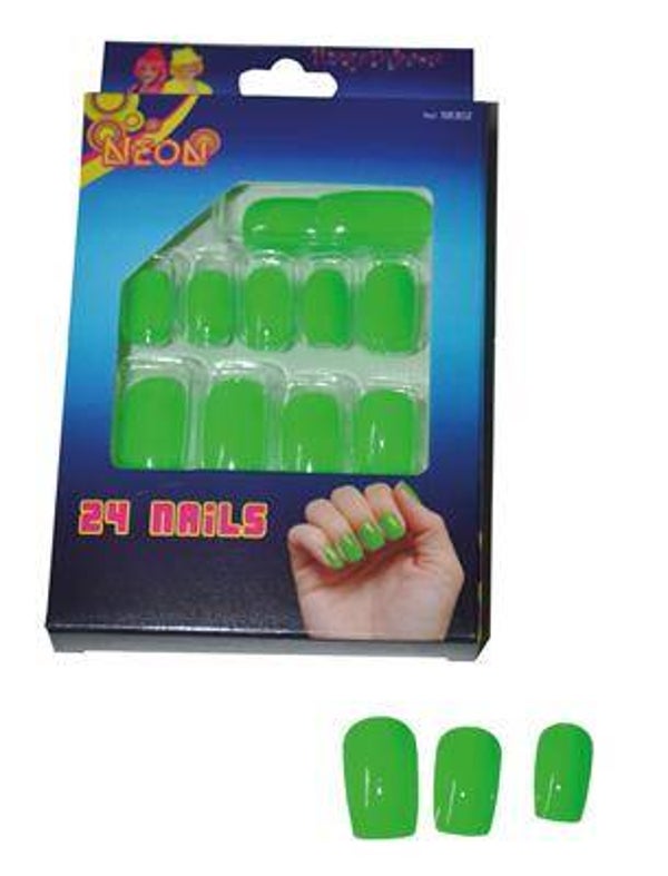 24 ongles vert fluo