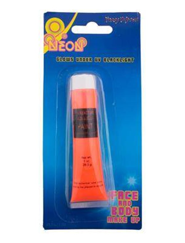 Maquillage du visage et corps orange fluo