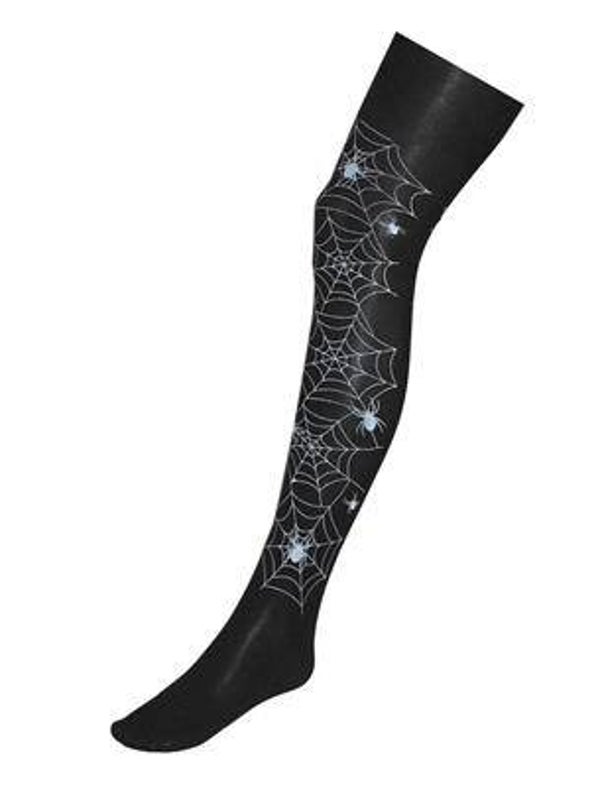 Collants noir halloween toile d'araignée