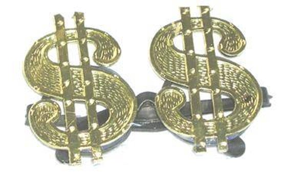 Lunettes avec signe dollar