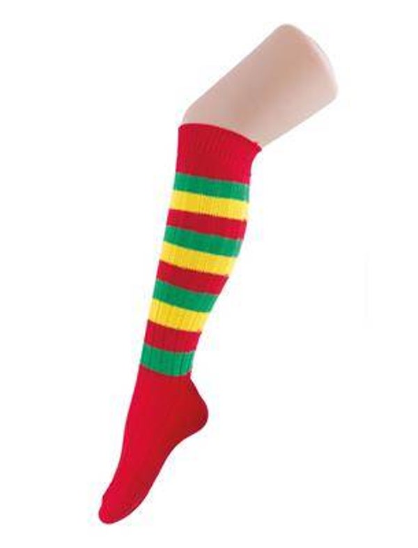 Bas vert rouge jaune 70 cm