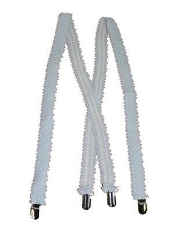 Bretelles avec paillettes blanc