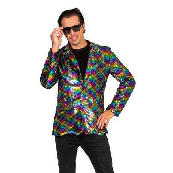 Veste arc-en-ciel brillant