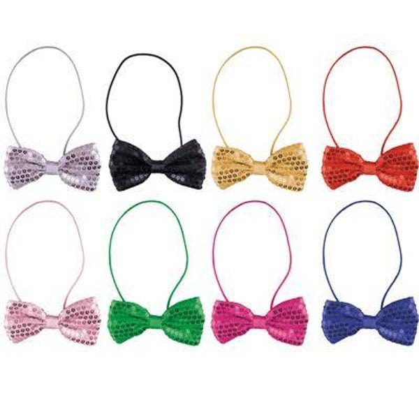 Noeud papillon avec paillettes 8 couleurs