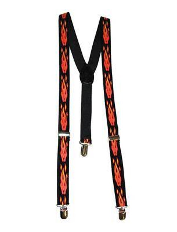 Bretelles motif flammes