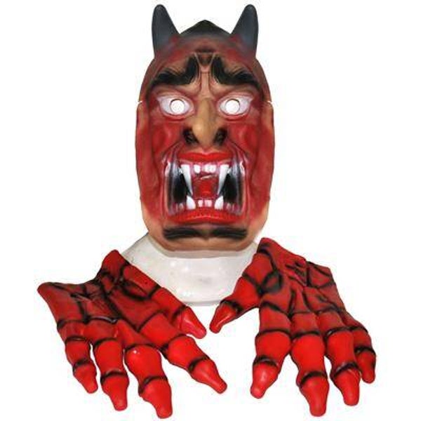 Masque diable et gants