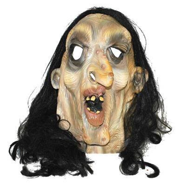 Masque sorcière avec cheveux