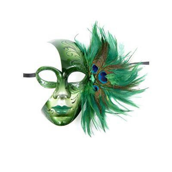 Masque vénitien avec plumes 01