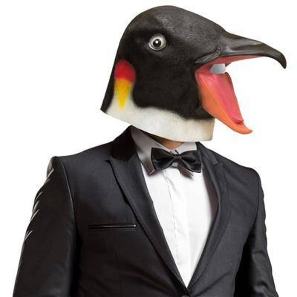 Masque latex pingouin