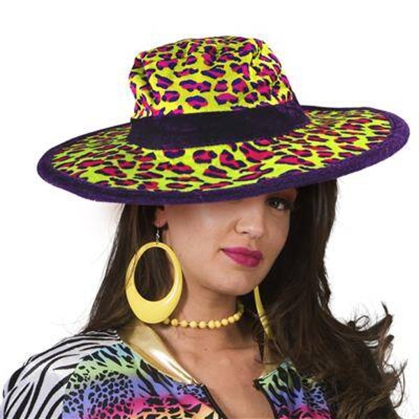 Chapeau dames jaune mauve