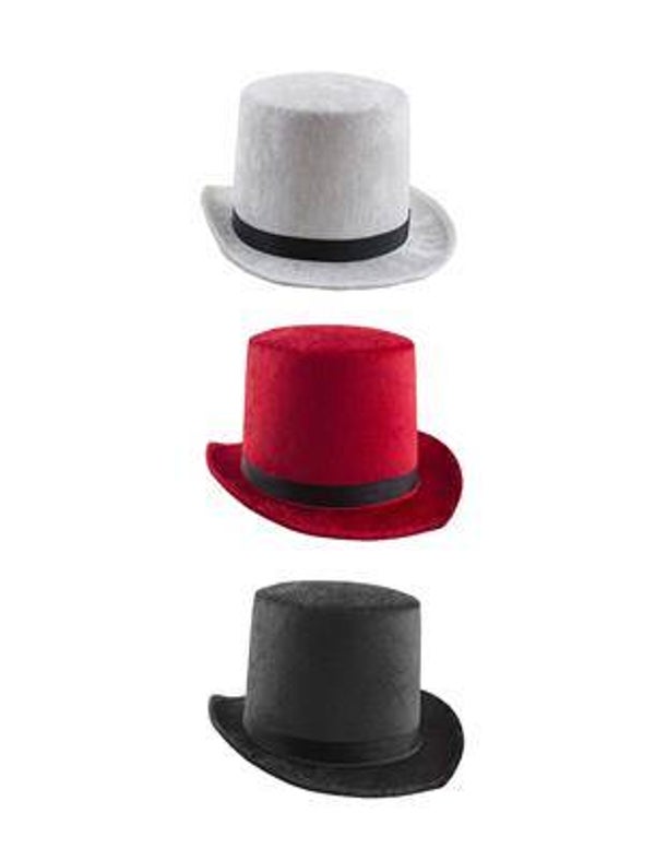 Chapeau haut de forme 57 cm 3 couleurs
