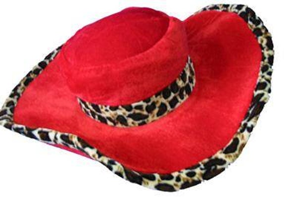 Chapeau dames bordé rouge
