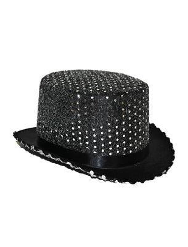 Chapeau haut de forme argent 02
