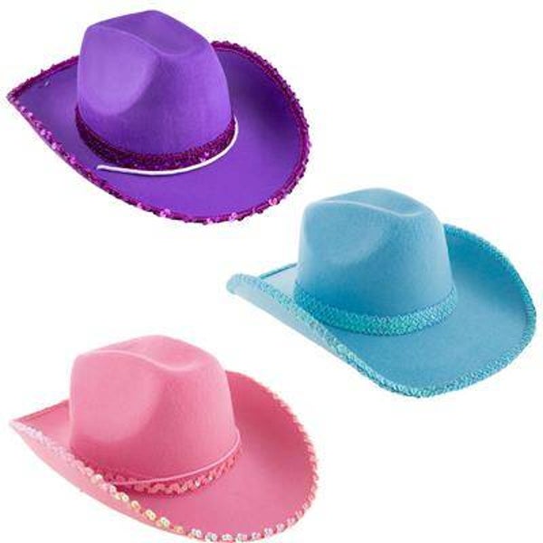 Chapeau cowgirl 3 couleurs