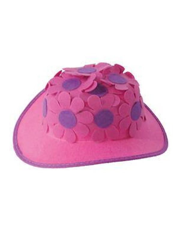 Chapeau fleurs lila
