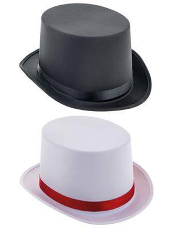 Chapeau haut de forme 2 couleurs 60 cm