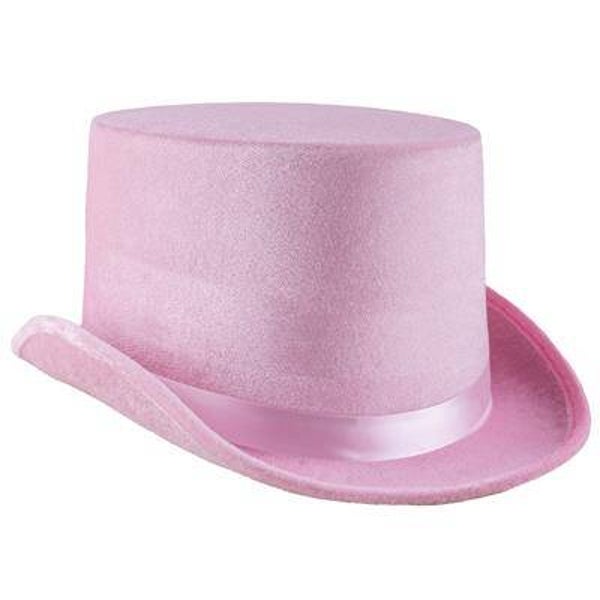 Chapeau haut de forme rose