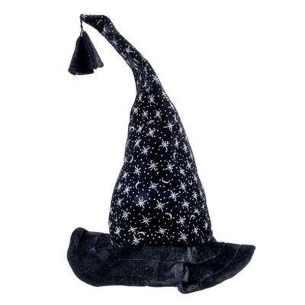 Chapeau sorcière argenté