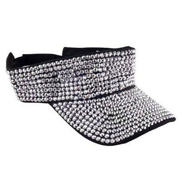 Casquette solaire avec strass argent