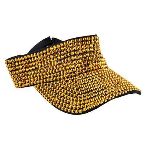 Casquette solaire avec strass or