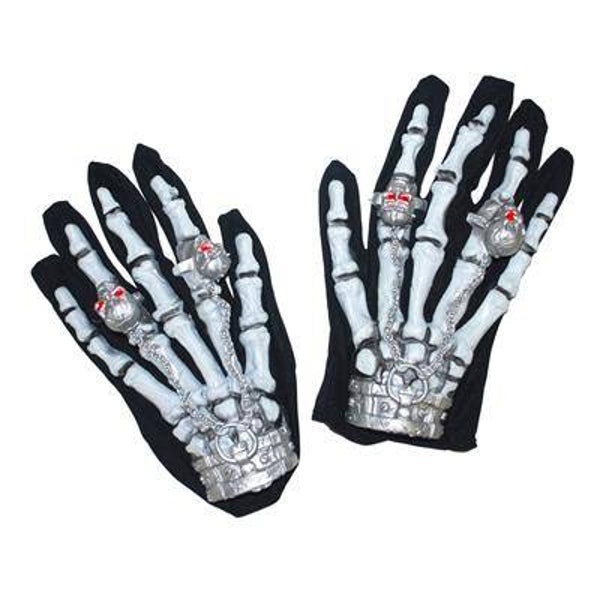Gants squelette avec lumière