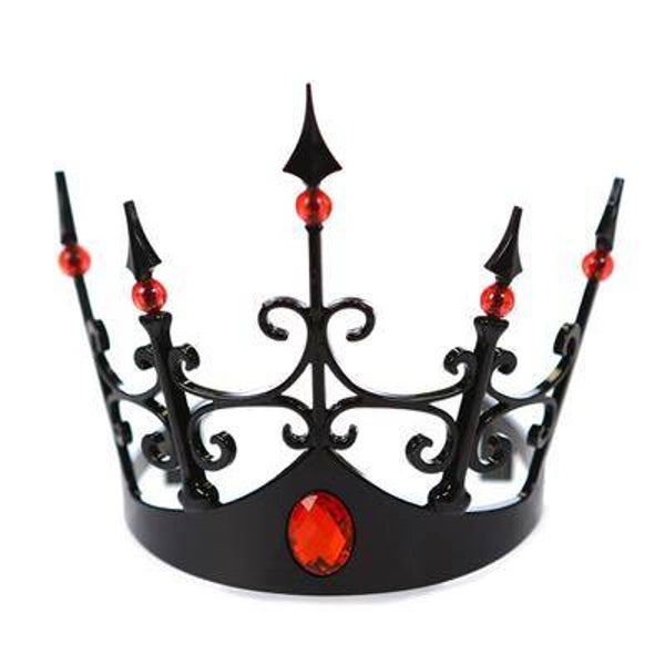 Couronne noire avec pierres rouges