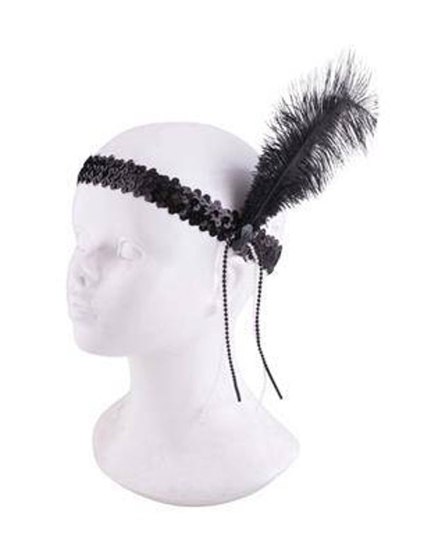 Bandeau avec plume noire