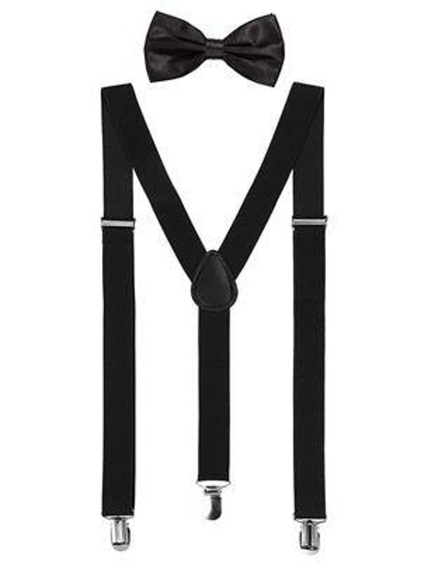 Bretelles avec noeud papillon noir