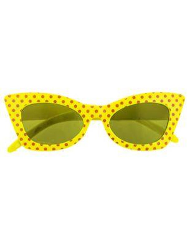 Lunettes rock 'n roll jaune fluo