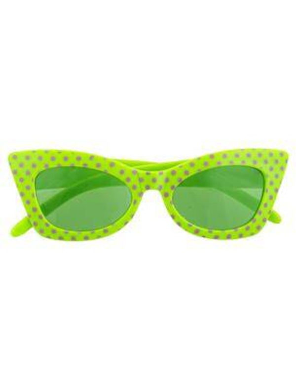Lunettes rock 'n roll vert fluo