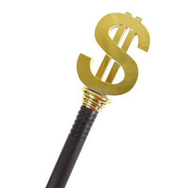 Canne pimp avec signe de dollar