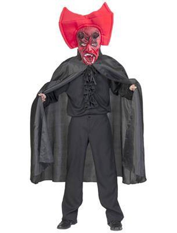 Masque diable avec cape