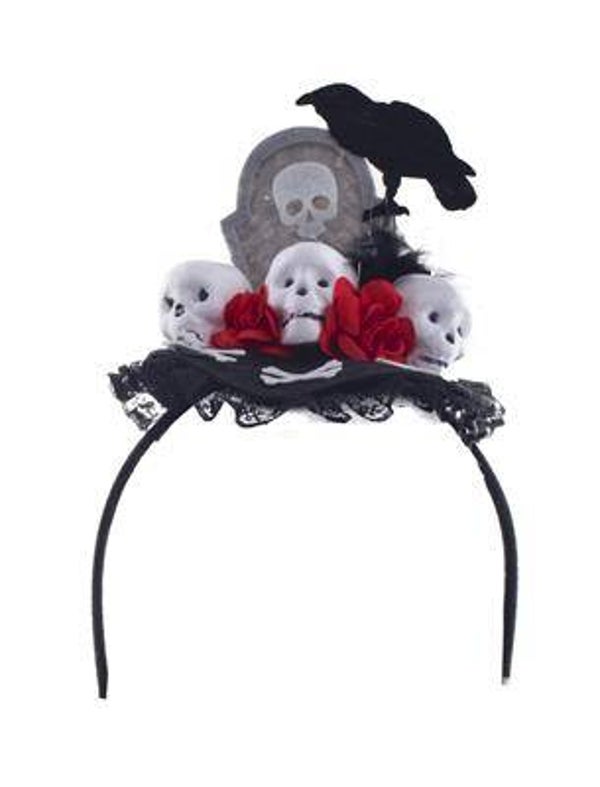 Serre-tête corbeau tête de mort