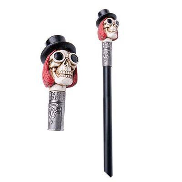 Canne tête de mort 92 cm