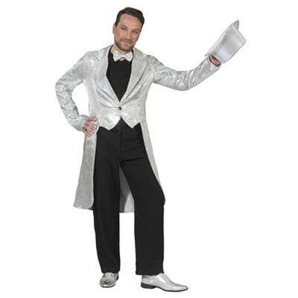 Veste paillettes argent Aron