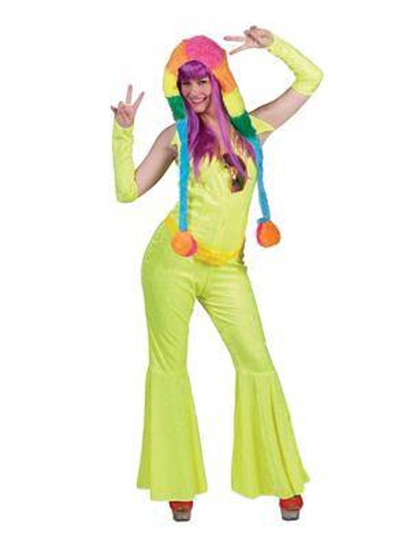 Jumpsuit disco fluo jaune