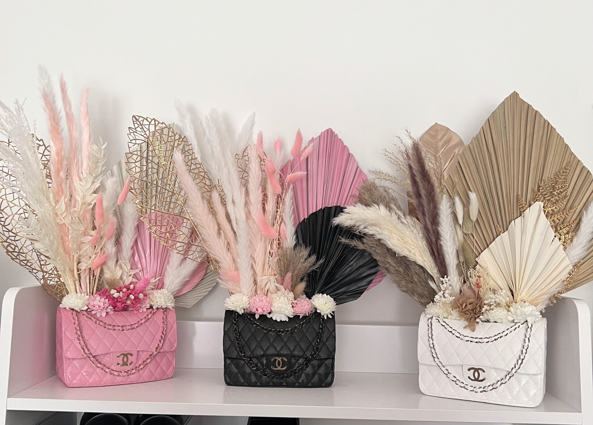 Bag Vase Ready Made With Floral Arrangement