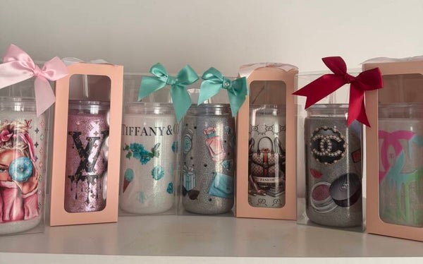 Glitter designer cups & inspo cups