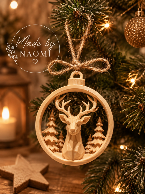 🎄✨ Kersthert – 3D-geprinte kerstdecoratie ✨🎄
