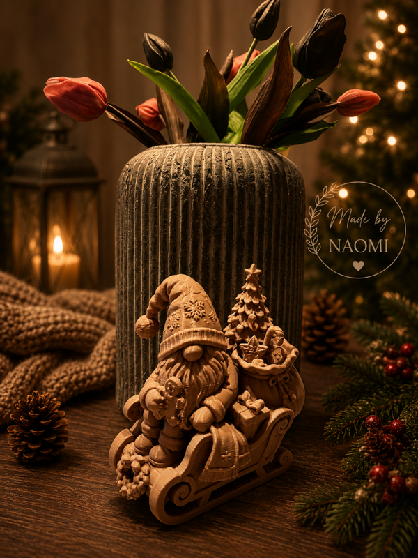 🎄✨ Kerstgnome op slee ✨🎄