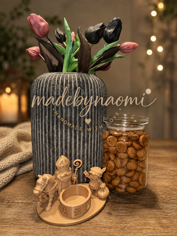 🌸 Sfeervolle Sinterklaas waxinelichthouder 🎁✨