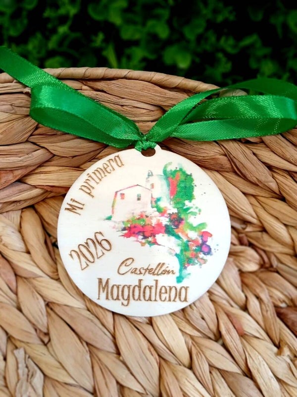 Colgante de madera personalizado Magdalena Castellón