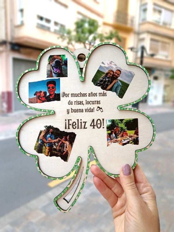 Decoración personalizada colgante en forma de trébol 🍀