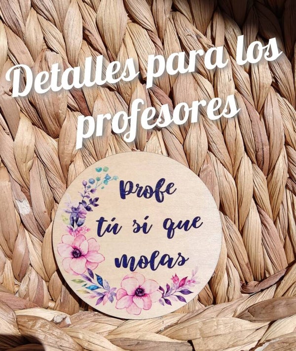 Detalle de madera personalizado para profesores🌸 – Fin de curso