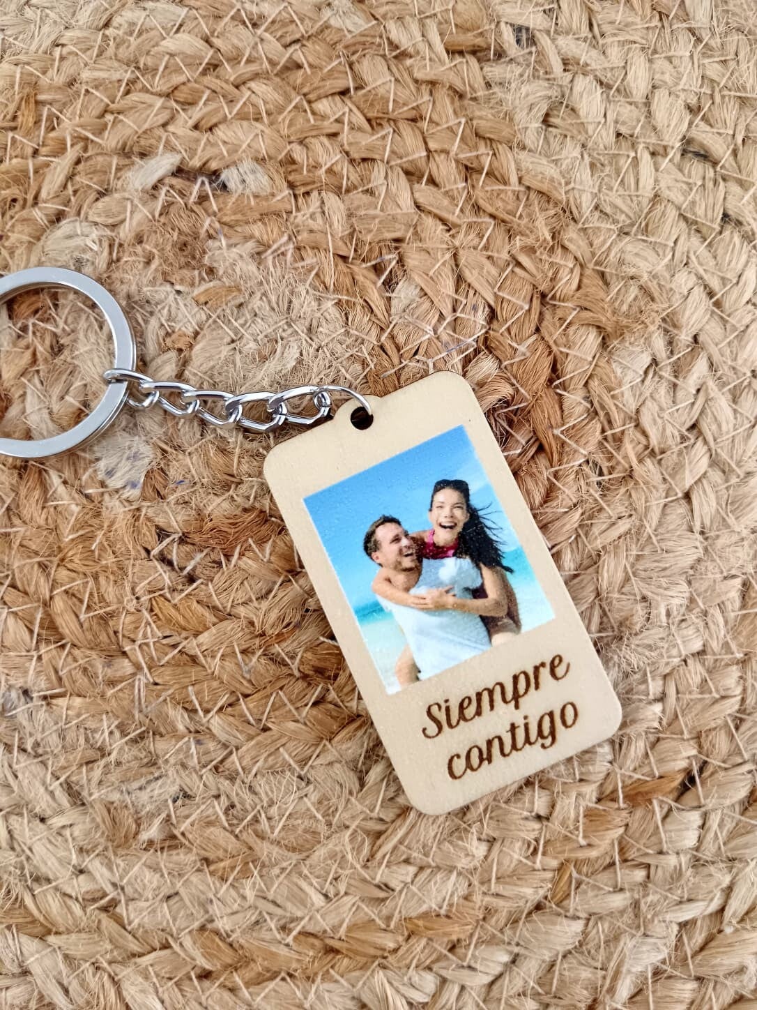 Llavero Personalizado con Foto y Texto