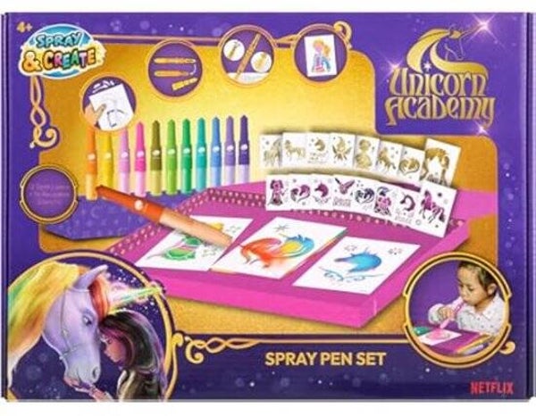 Unicorn Academy Pen Spray Set | Creatieve Tekenset vanaf 4 Jaar