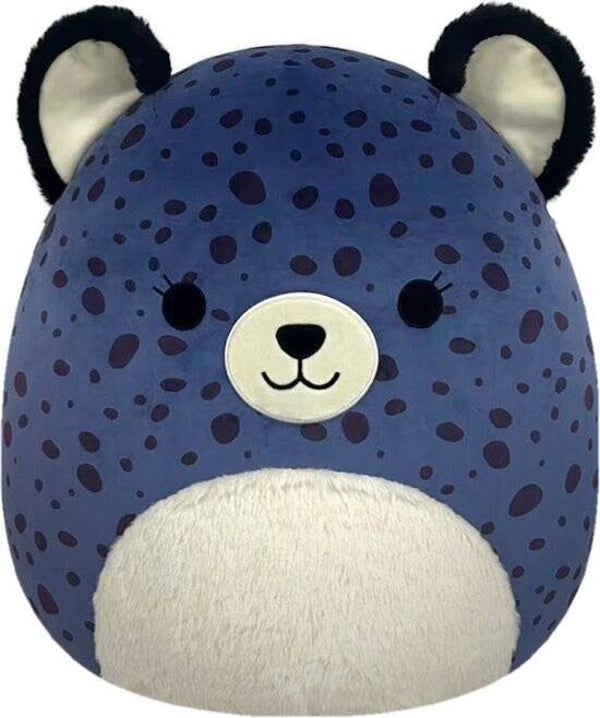 Squishmallows Spotts Cheetah 50 cm | Blauwe Pluche Knuffel