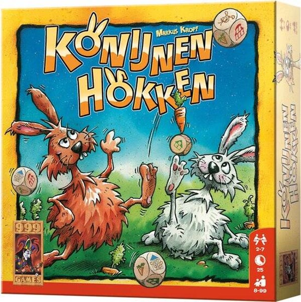 999 Games Konijnenhokken | Vlot Dobbelspel | Gezelschapsspel