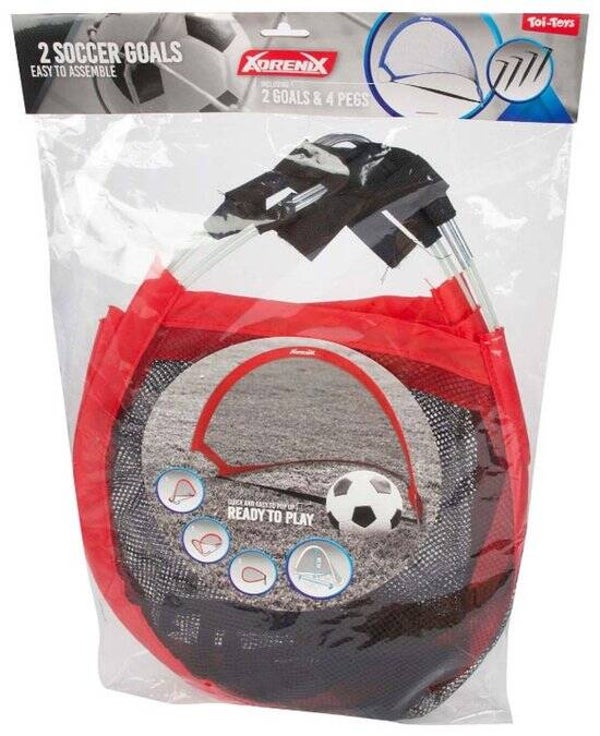 Adrenix Voetbaldoel Pop-up Speelset – Set van 2 | Rood | Voetbaldoelen